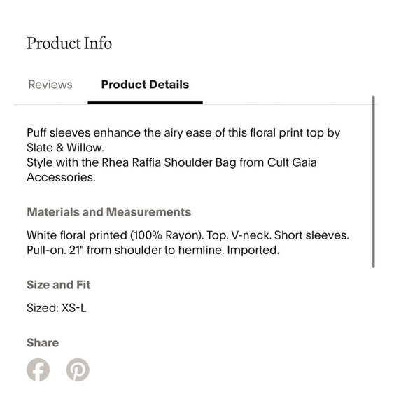 Slate & Willow Women's Floral Tie Peplum Top Medium White Multicolored - Picture 16 of 16